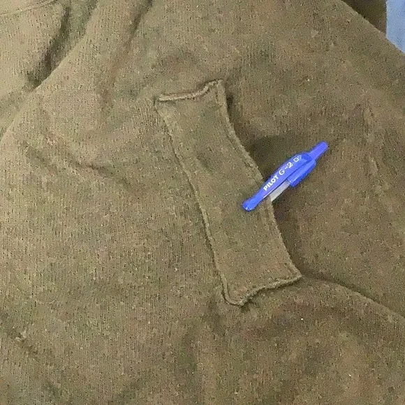 Laurie b. Anthropologie cotton / cashmere blend army green jacket. Sz M - Picture 8 of 11